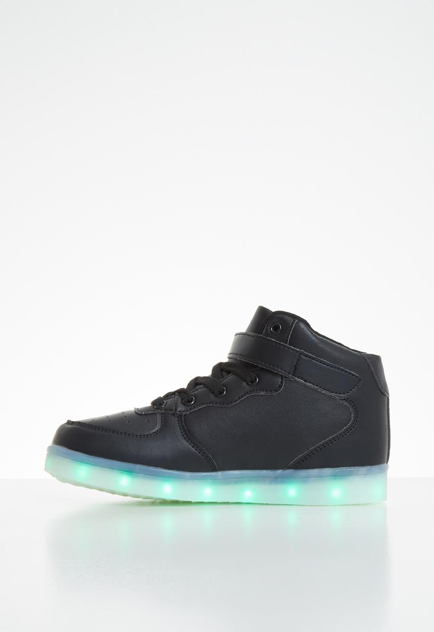 Pop Candy - Hi-top light up sneaker - black