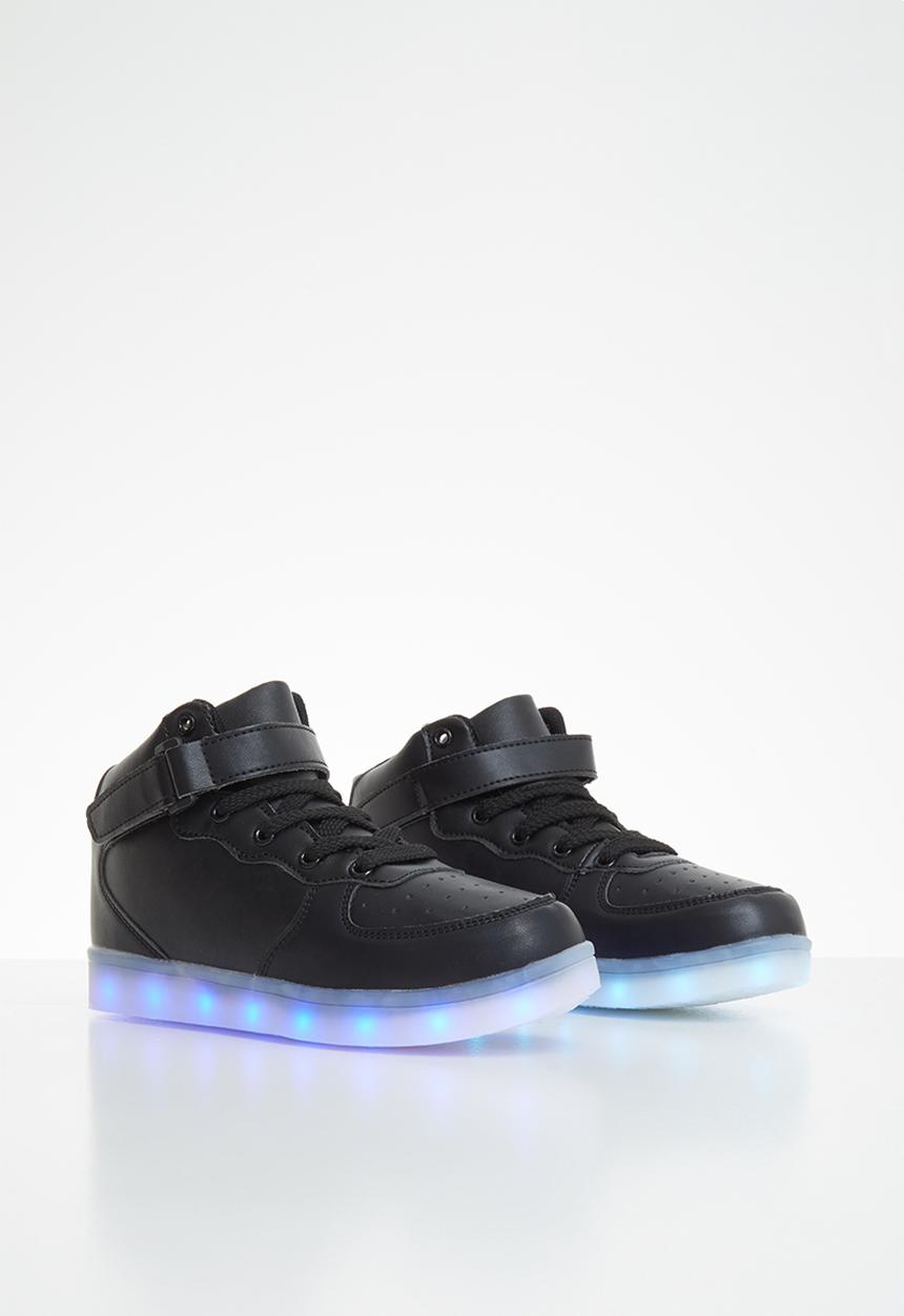 Pop Candy - Hi-top light up sneaker - black