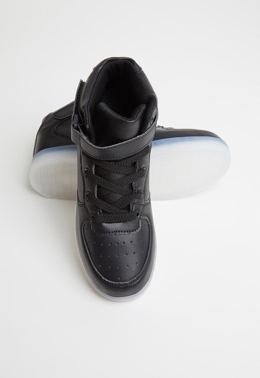 Pop Candy - Hi-top light up sneaker - black