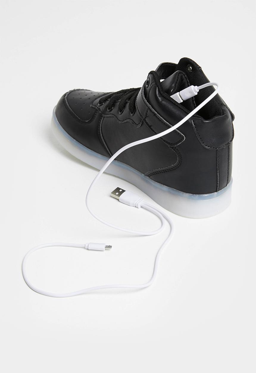 Pop Candy - Hi-top light up sneaker - black