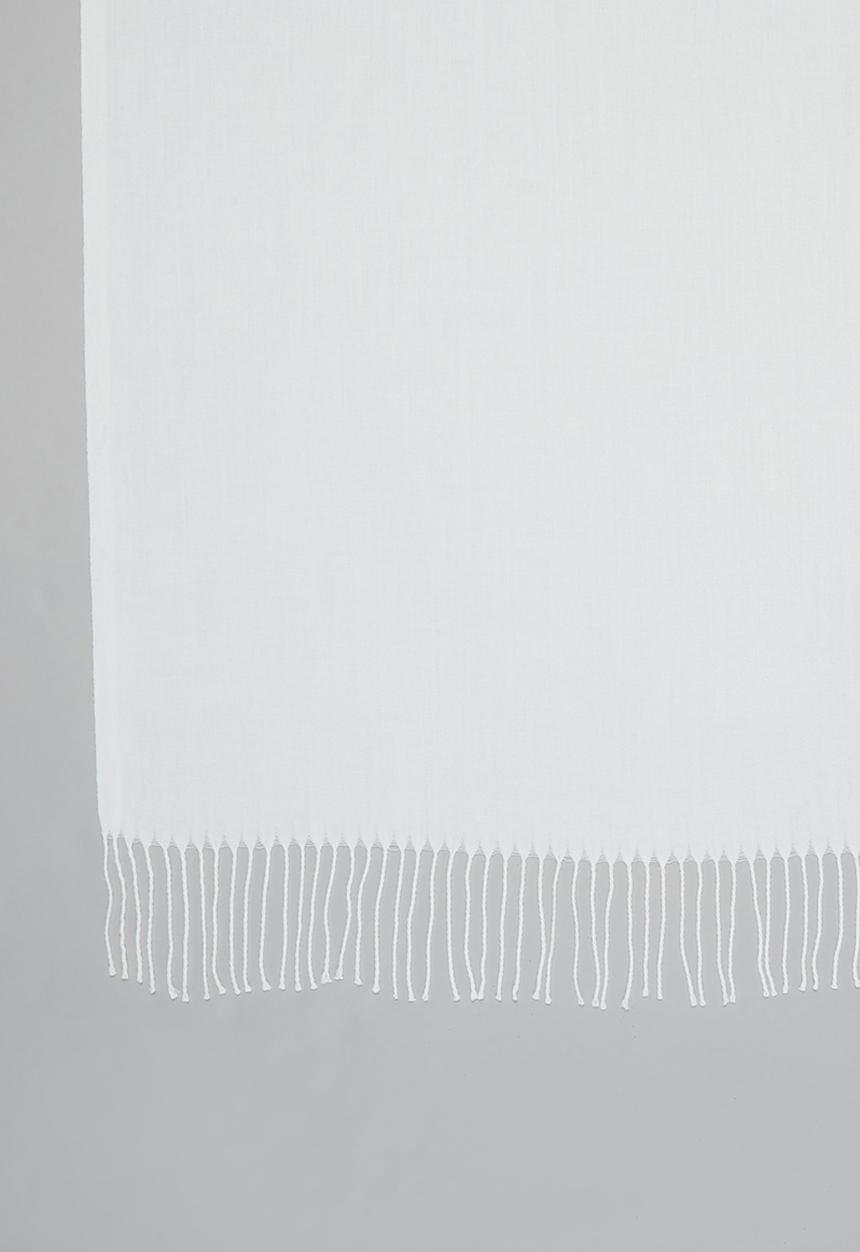 edit - Fringed infinity scarf - white