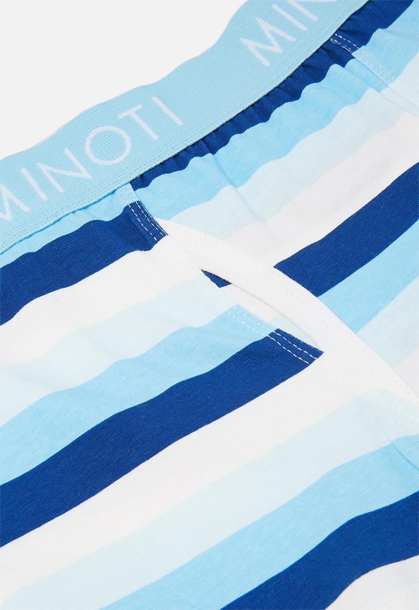MINOTI - Boys 3pk skater boxers aop - blue & white 