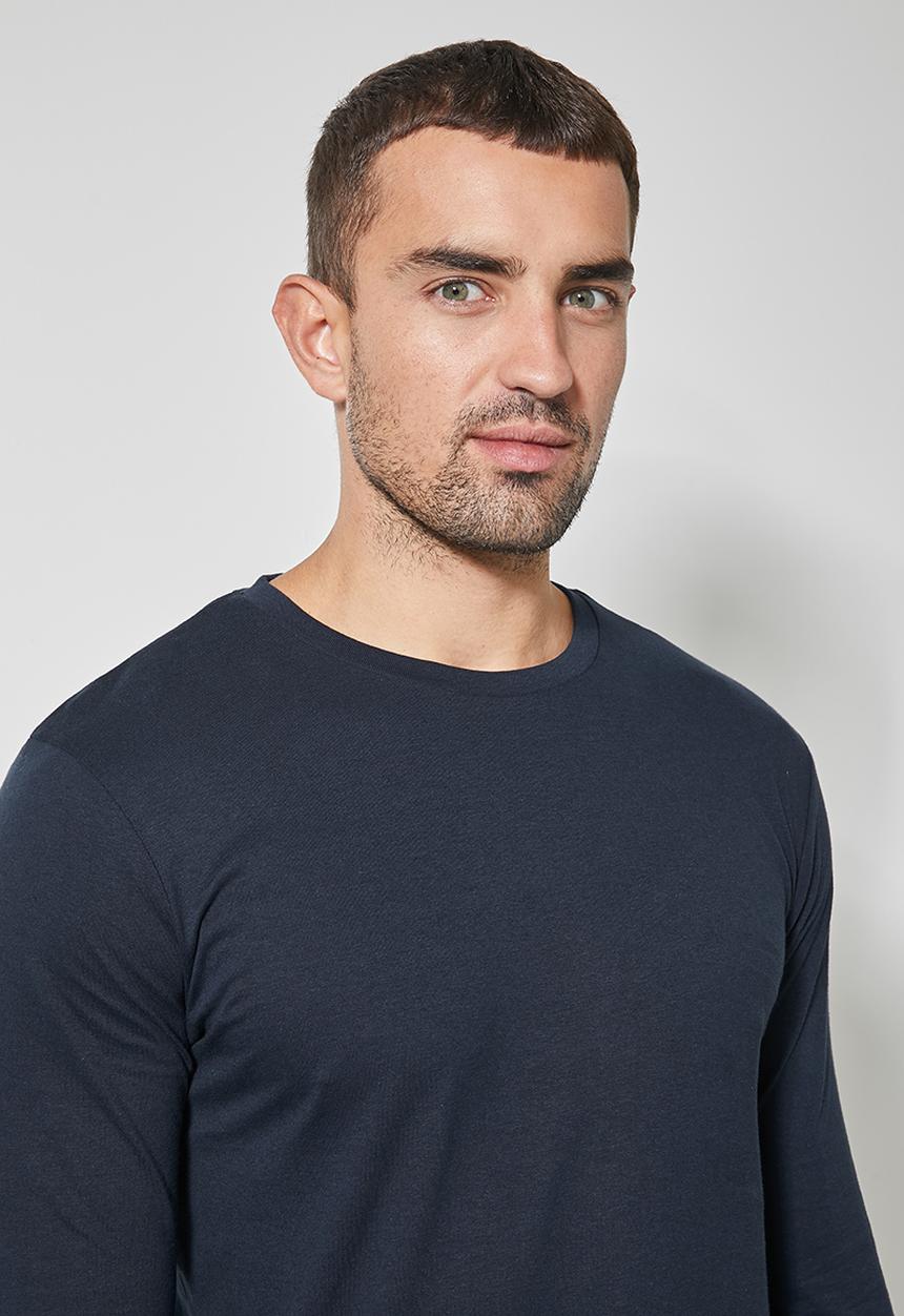 Superbalist - Nate long sleeve crew neck tee - navy