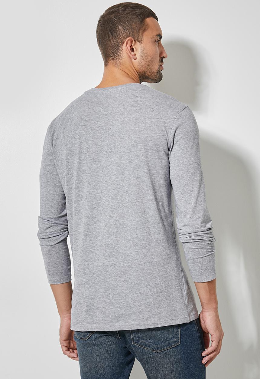 Superbalist - Nate long sleeve crew neck tee - grey 