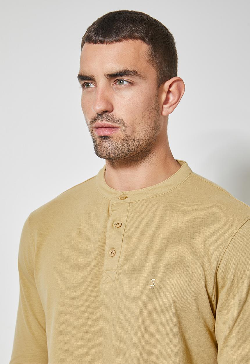 Superbalist - Siya long sleeve mandarin collar - beige