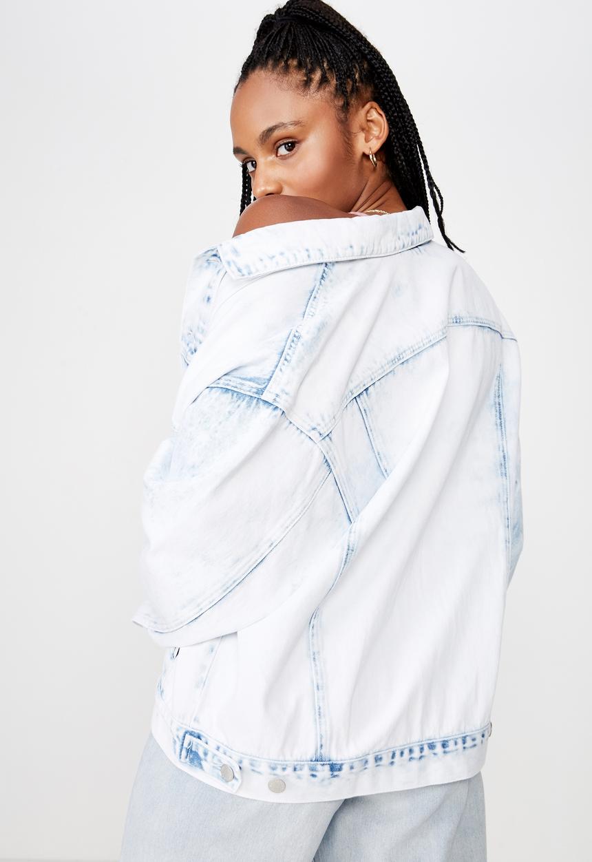 Factorie - Oversized denim jacket - light blue 