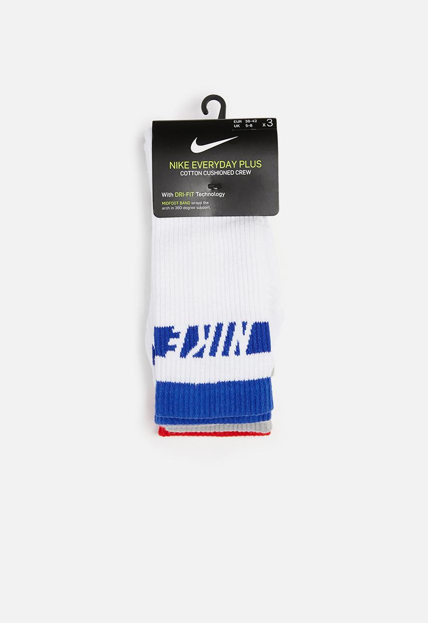 Nike - 3-pack Nike court multiplier cushioned - white