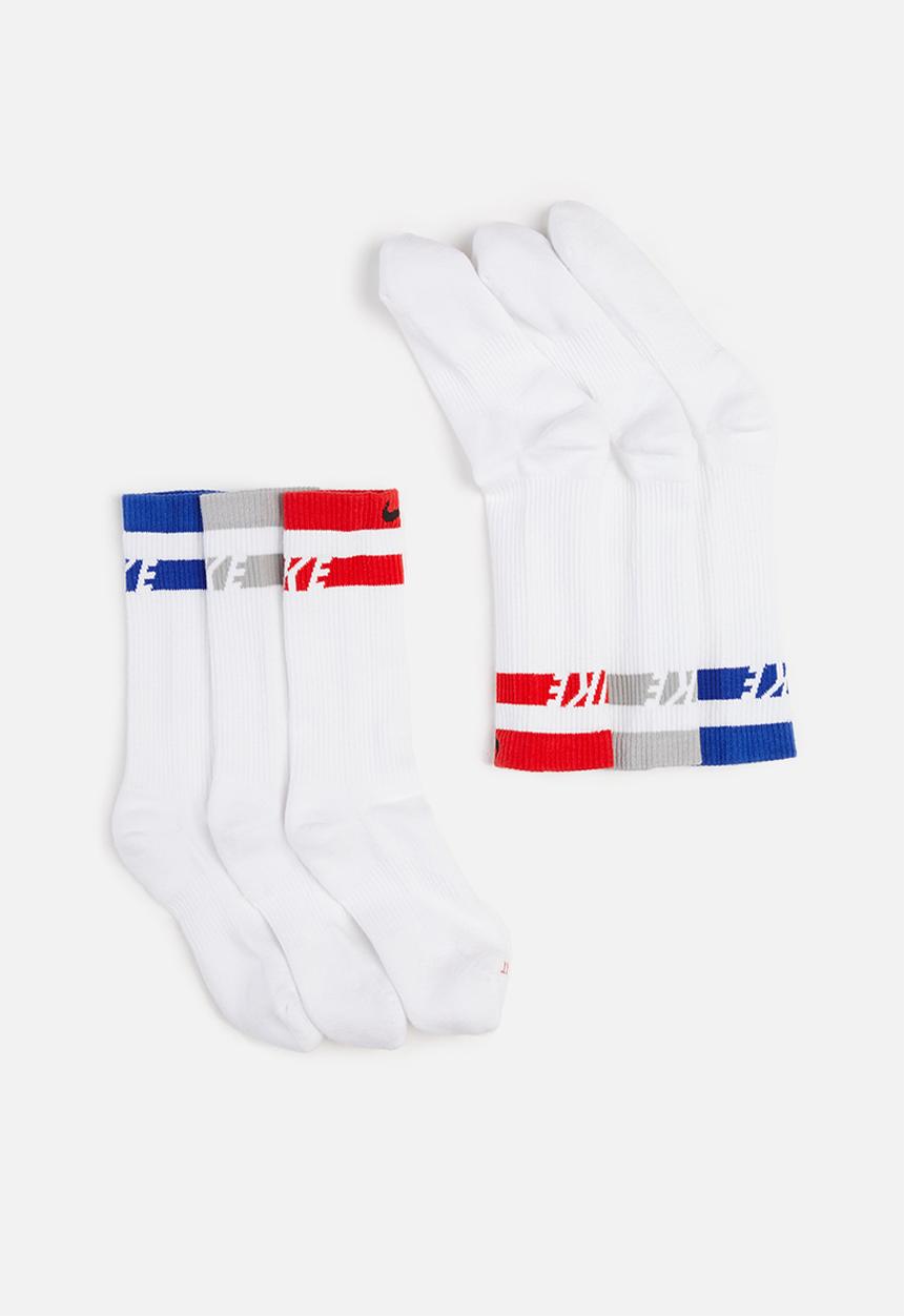 Nike - 3-pack Nike court multiplier cushioned - white