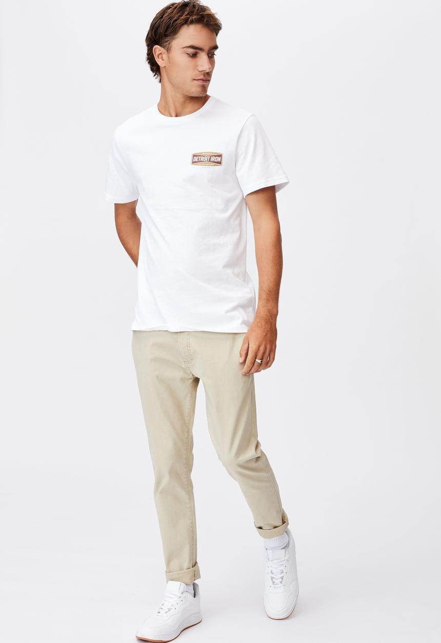 Cotton On - Tbar moto T-shirt - white