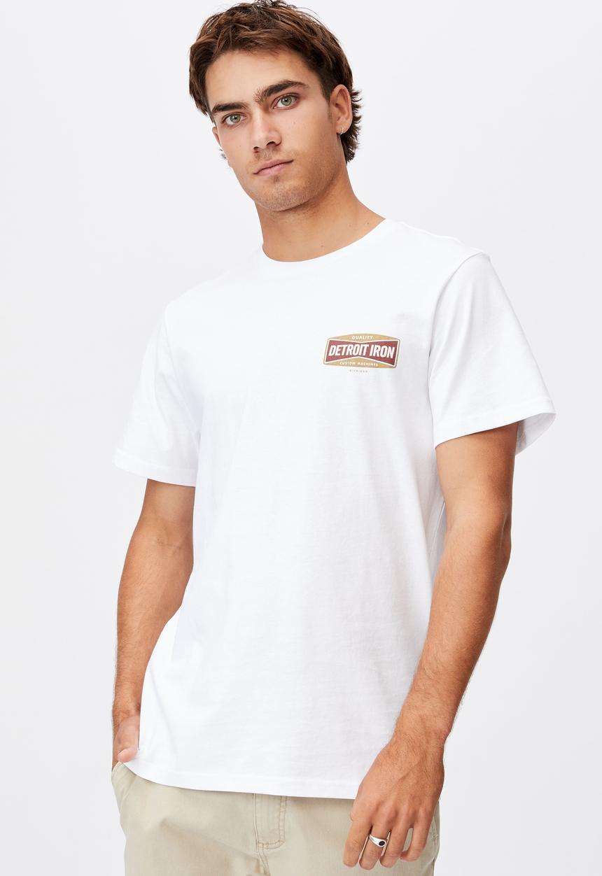 Cotton On - Tbar moto T-shirt - white