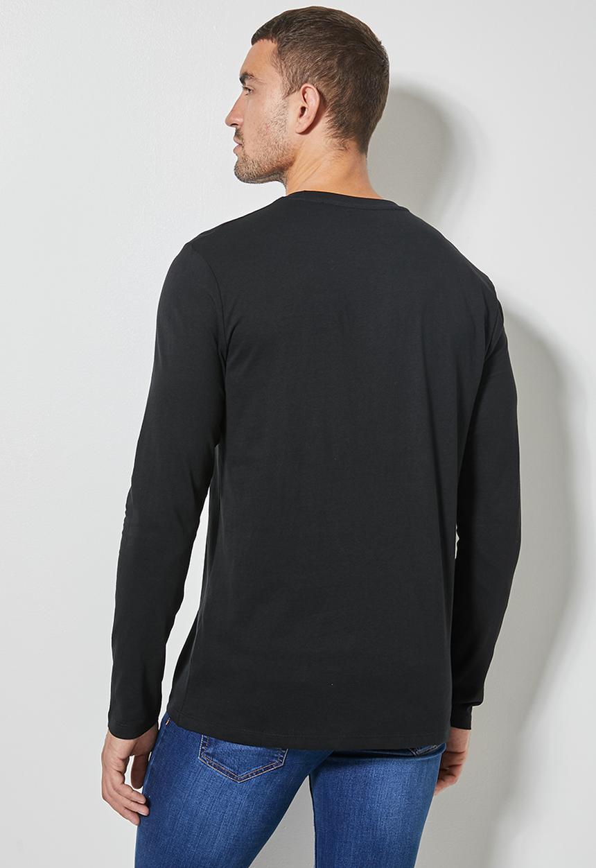 Superbalist - Nate long sleeve crew neck tee - black
