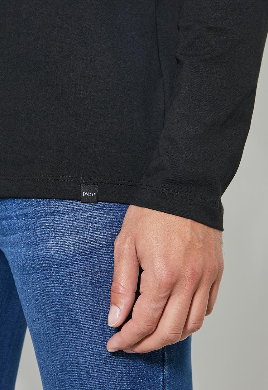 Superbalist - Nate long sleeve crew neck tee - black