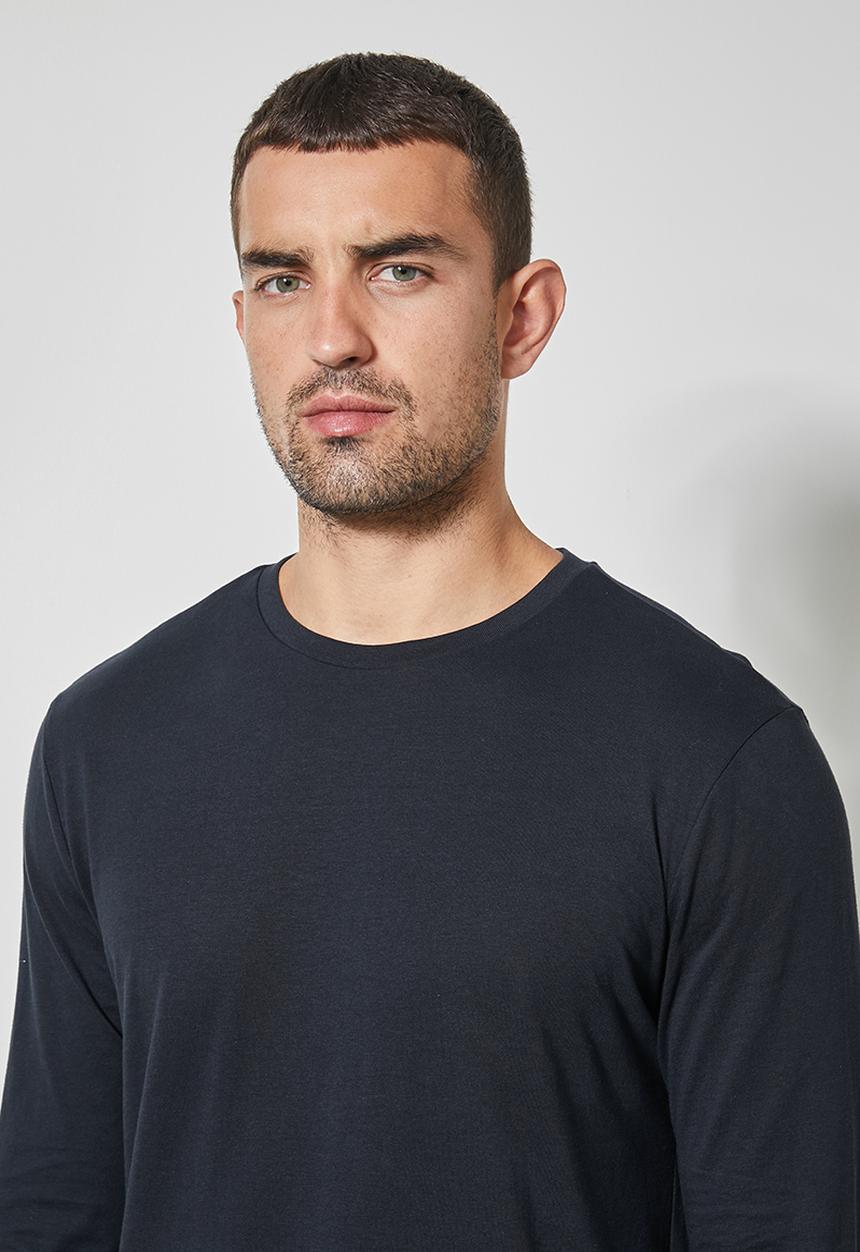 Superbalist - Nate long sleeve crew neck tee - navy