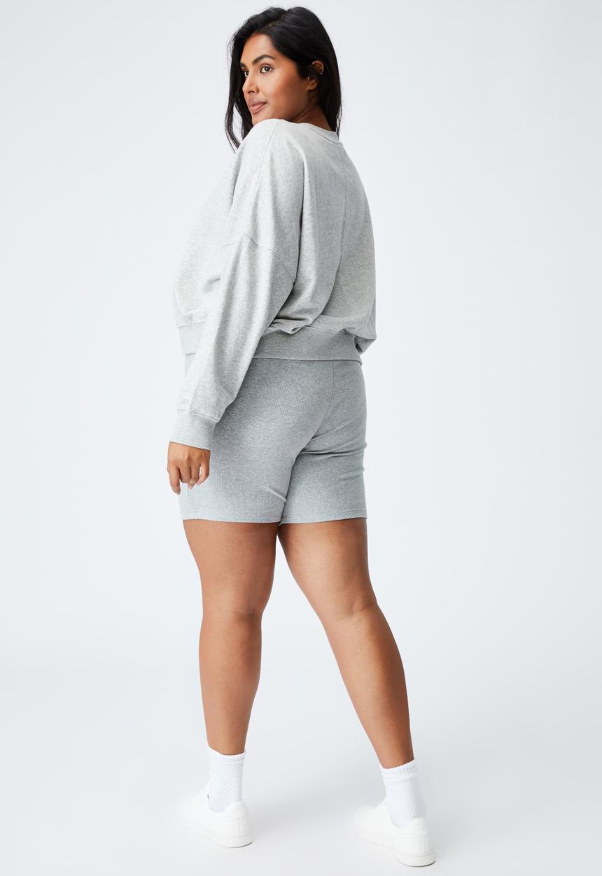 Cotton On - Curve harper crew crop pullover - grey 