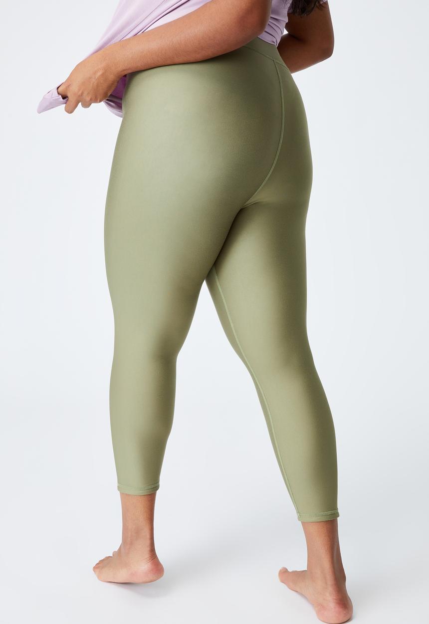 Cotton On - Curve active reversible 7/8 tights - green & blue 