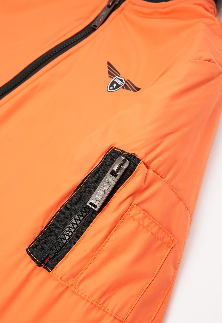 SOVIET - Bilbao boys fashion bomber jacket - orange 