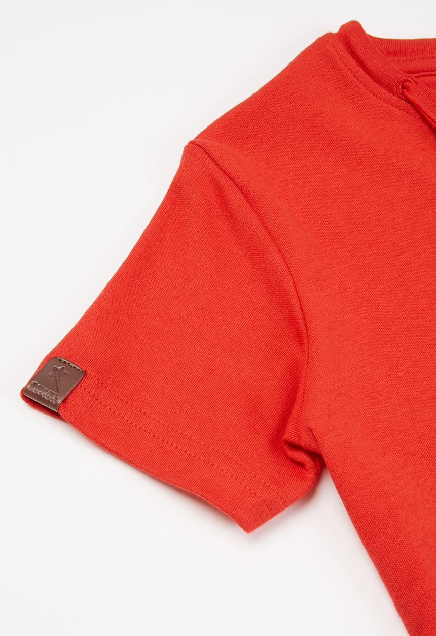 SOVIET - Hull short sleeve V-neck muscle tee  - red