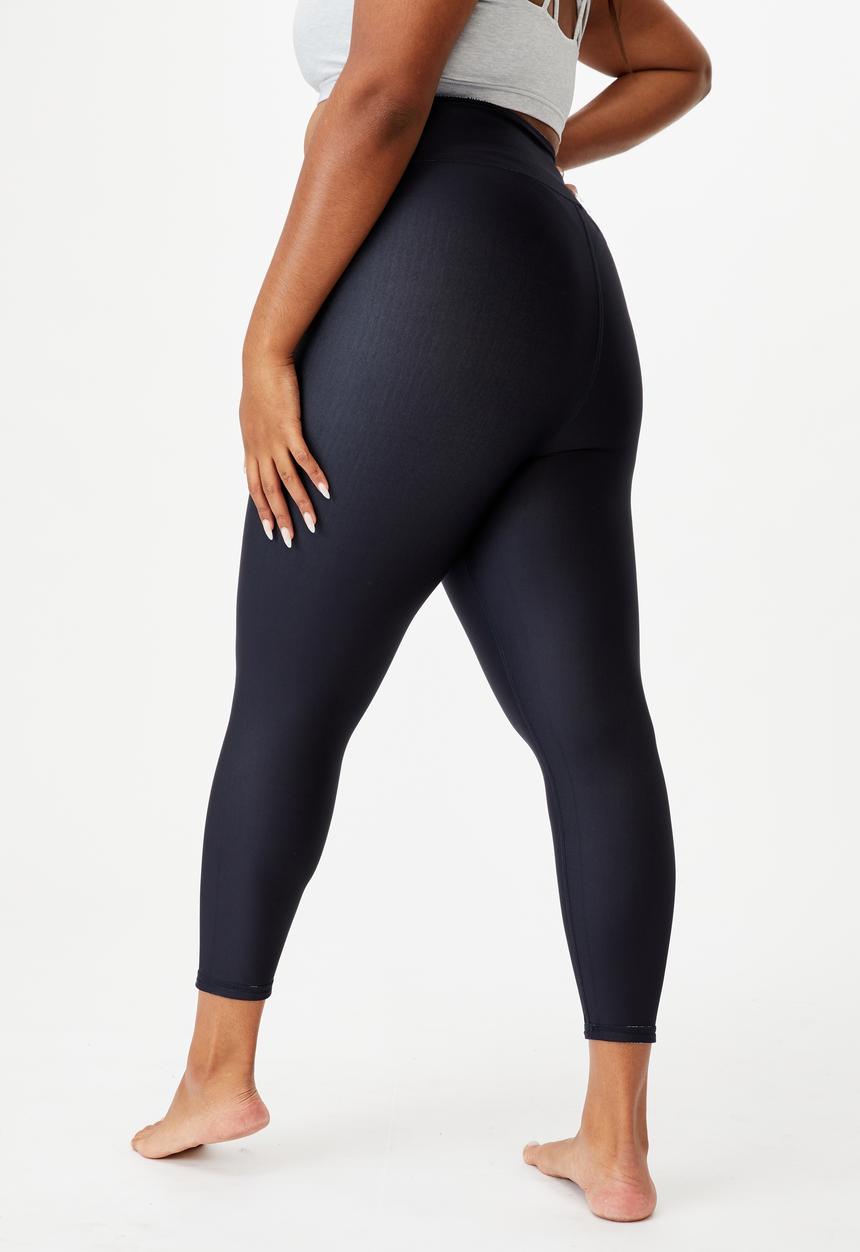 Cotton On - Curve active reversible 7/8 tights - irregular navy speck