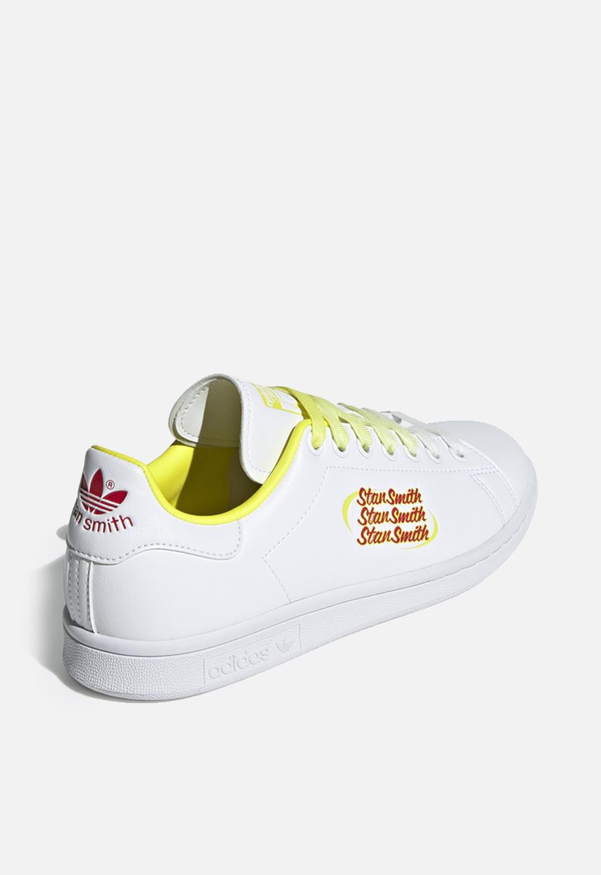 adidas Originals - Stan Smith w - ftwr white/scarlet/acid yellow