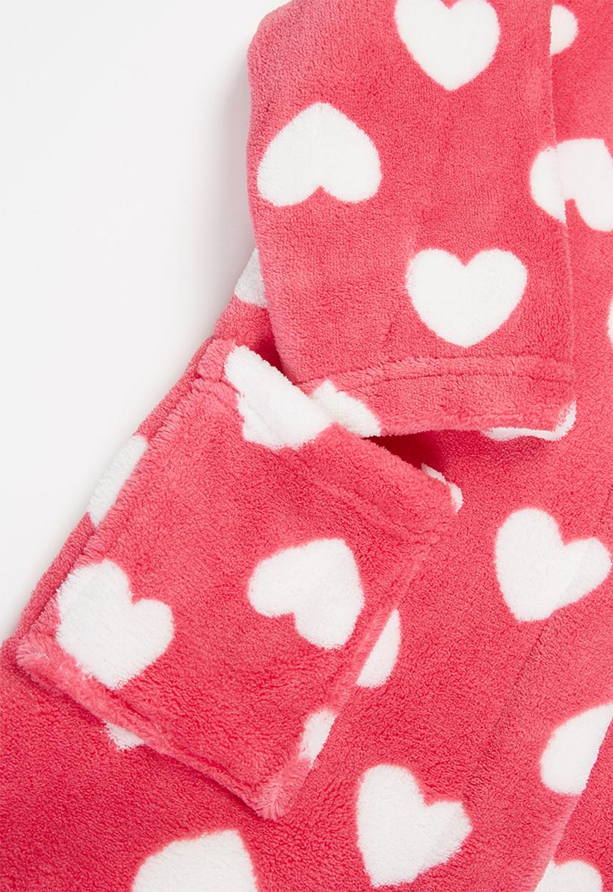 MINOTI - Cuddle robe - pink & white 