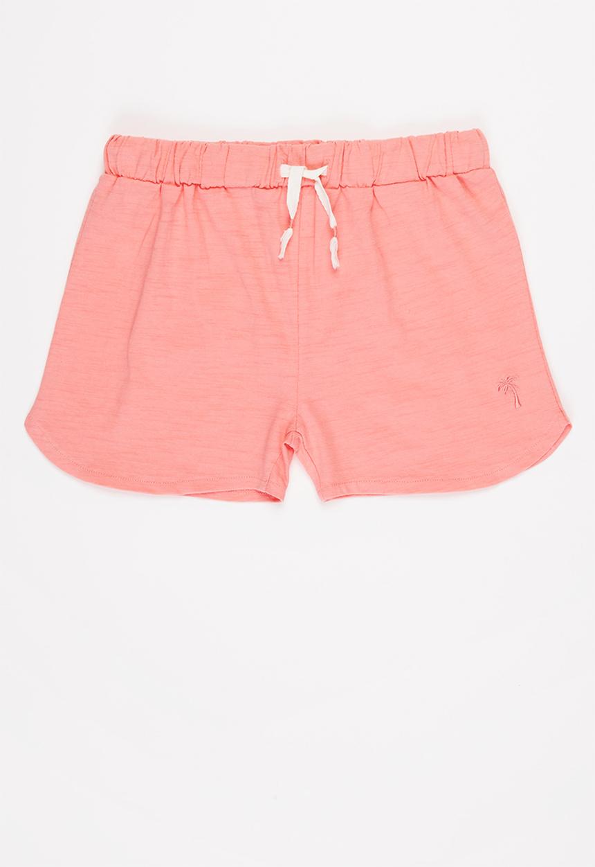 MINOTI - Girls pink basic slub short - pink