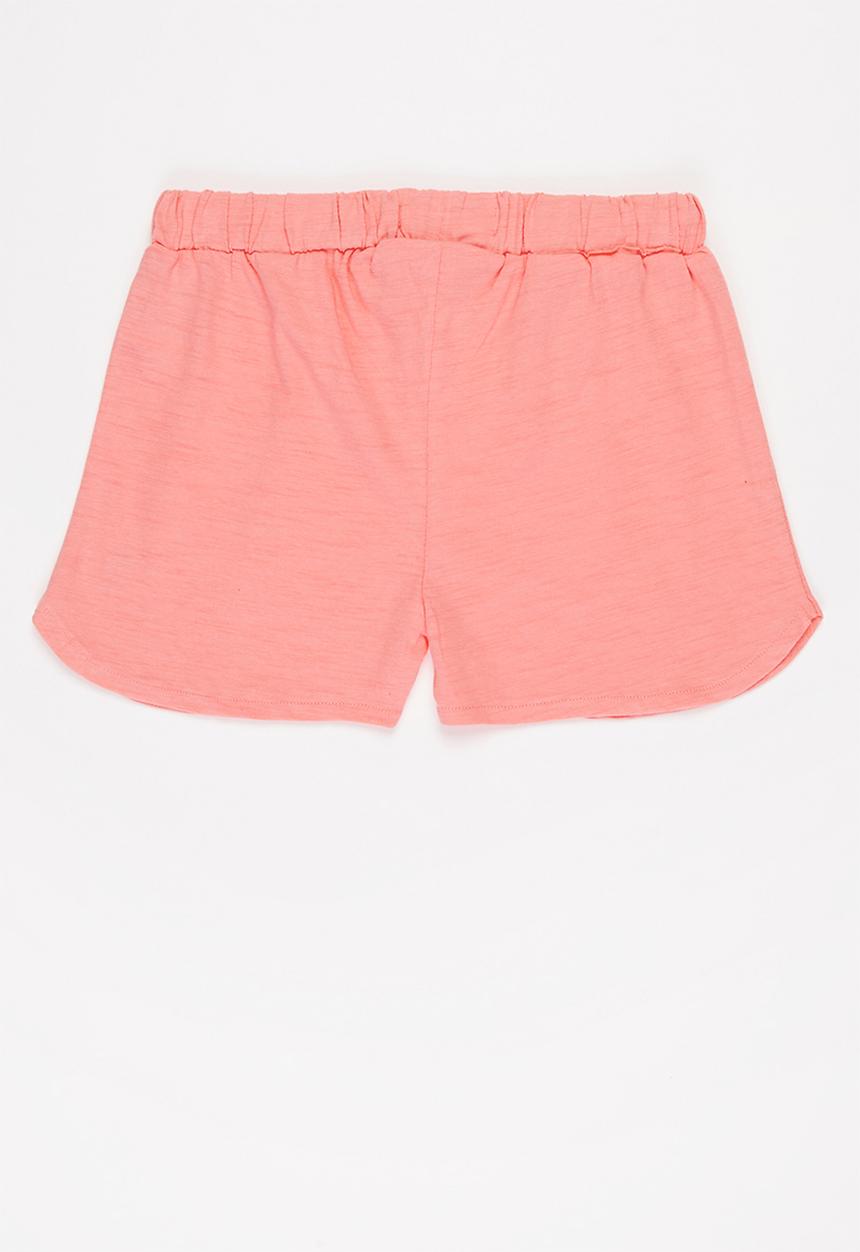 MINOTI - Girls pink basic slub short - pink
