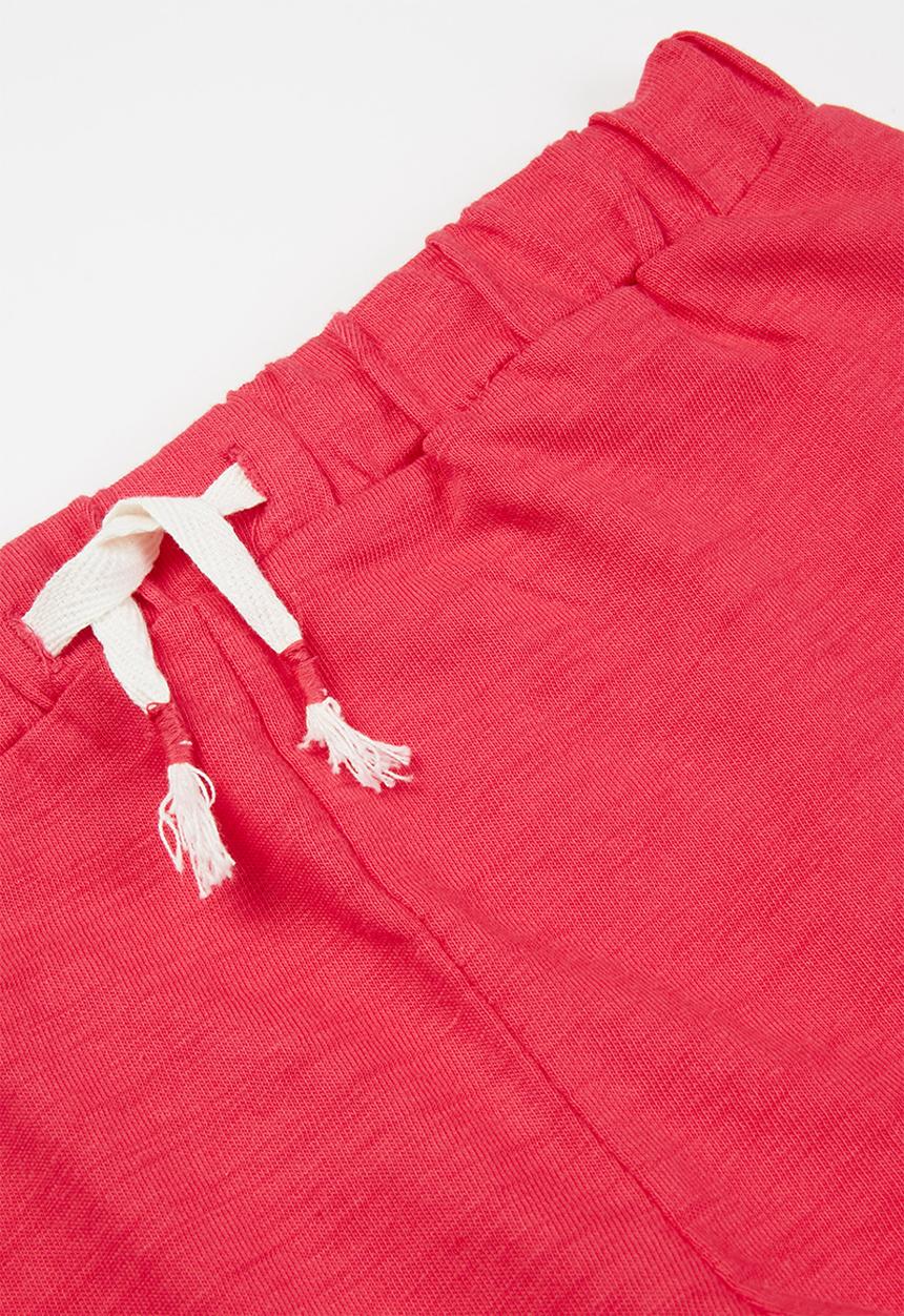 MINOTI - Girls basic slub short - raspberry 