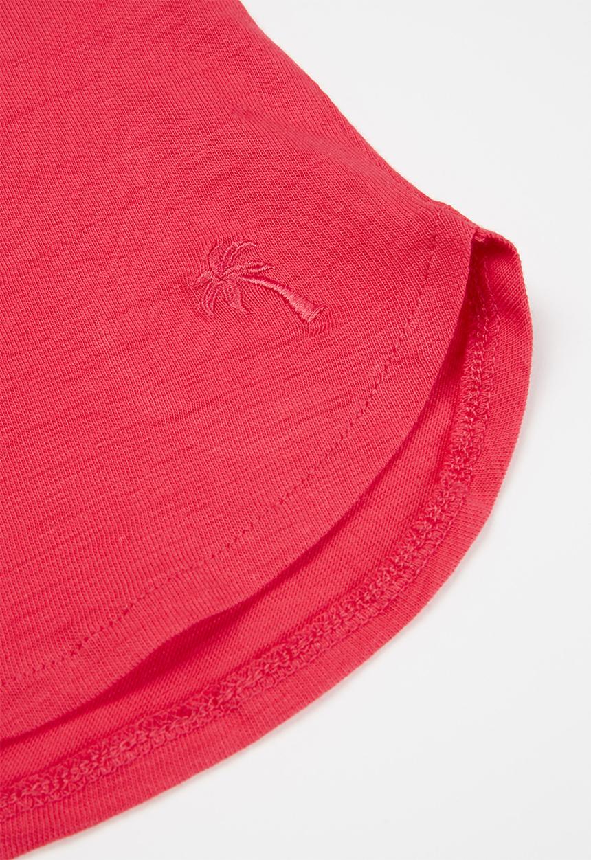 MINOTI - Girls basic slub short - raspberry 