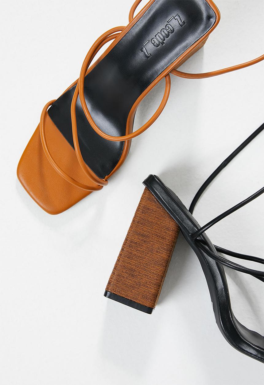 Z_Code_Z - Aurora strappy heel - black