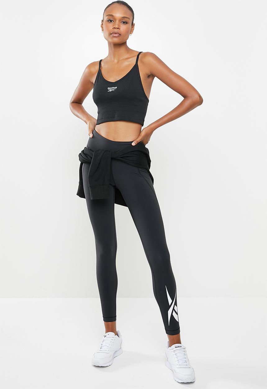 Reebok - Classic strappy rib tank top - black