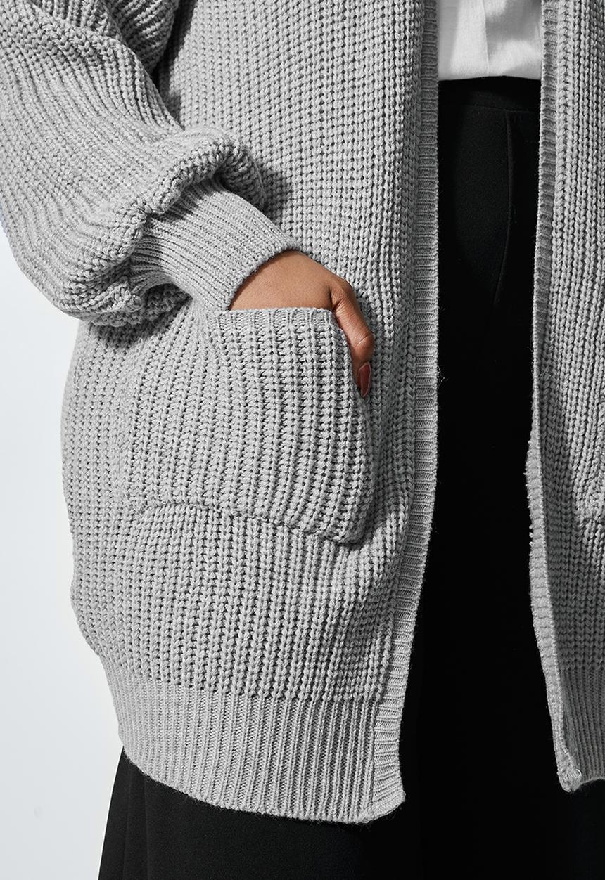 Superbalist - Chunky knitwear cardi - grey