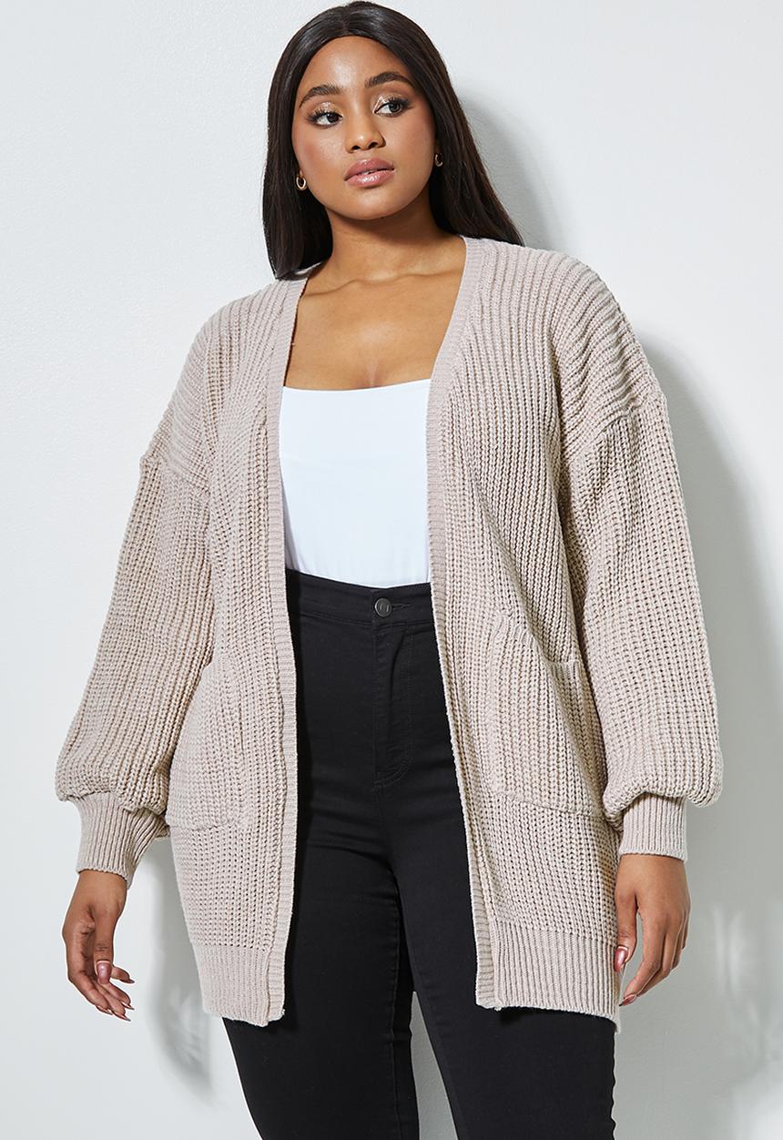 Superbalist - Chunky knitwear cardi - stone