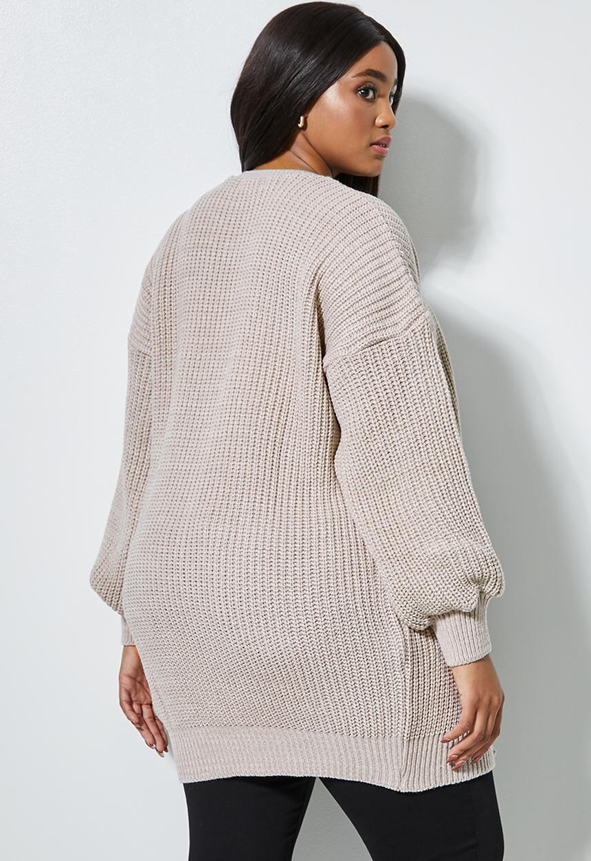 Superbalist - Chunky knitwear cardi - stone