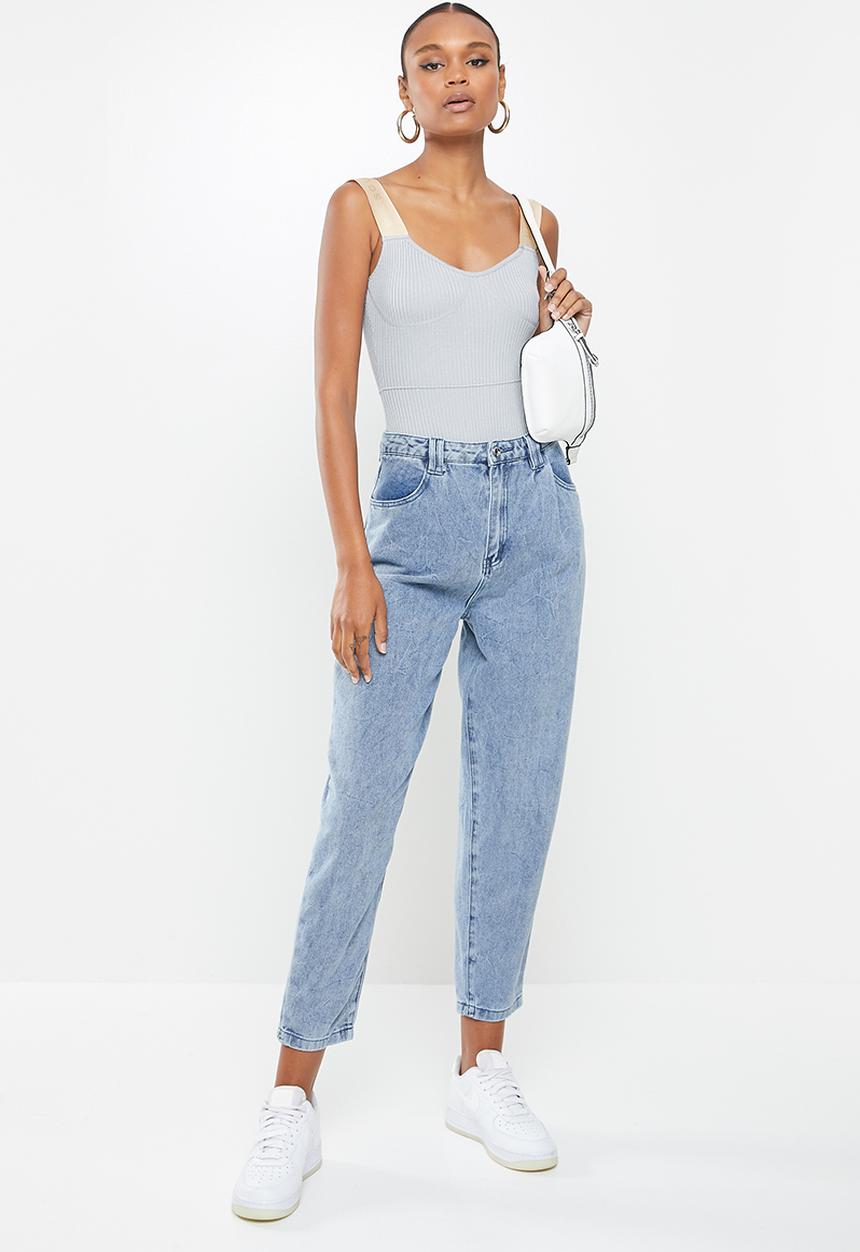 Missguided - Missguided cupped bodysuit co ord - grey