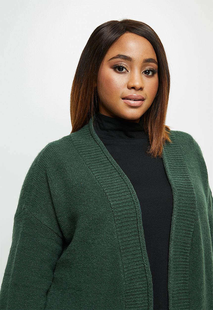 edit Plus - Soft open cardi - green
