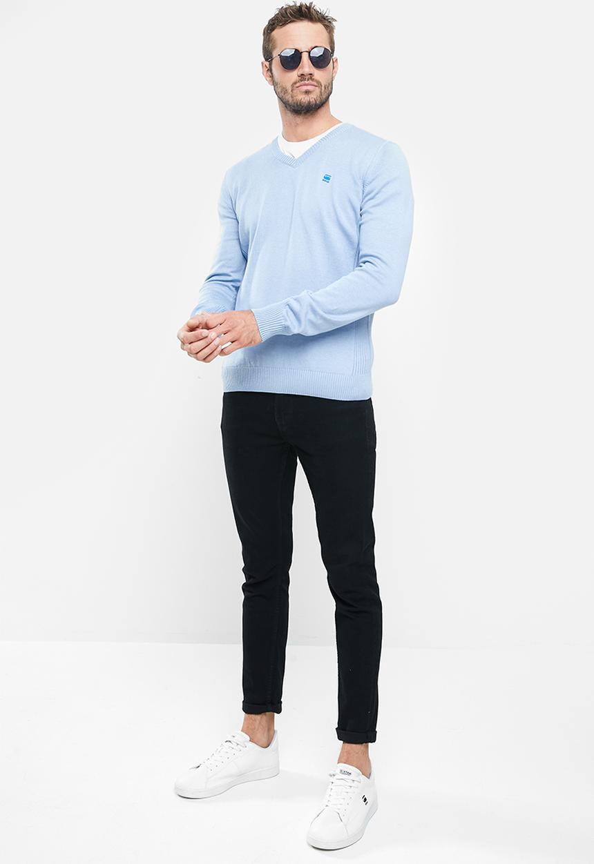 G-STAR - Classic sport v knit - blue