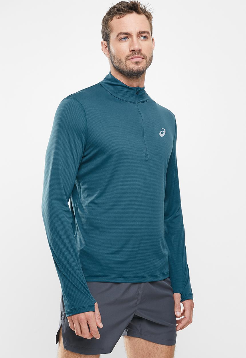 ASICS - Silver ls 1/2 zip top - blue
