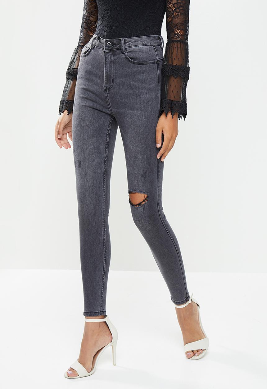 SISSY BOY - Germain:ryder skinny with knee slash - black