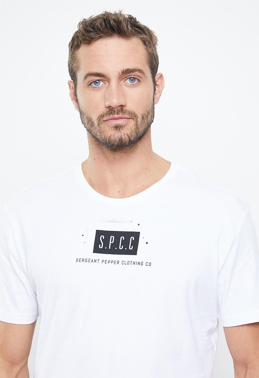 S.P.C.C - Blackburn straight hem tee - white