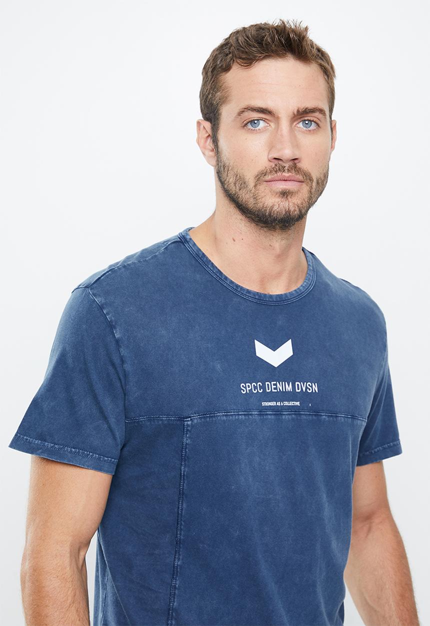 S.P.C.C - Chaney straight hem tee - blue