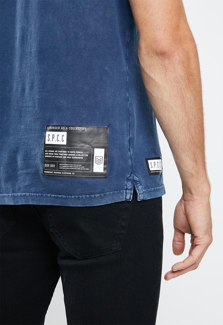S.P.C.C - Chaney straight hem tee - blue