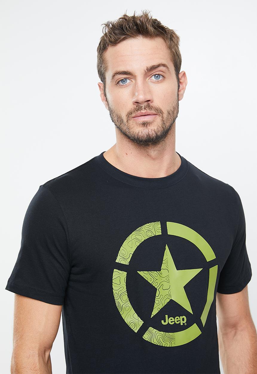 JEEP - Star logo print tee - black
