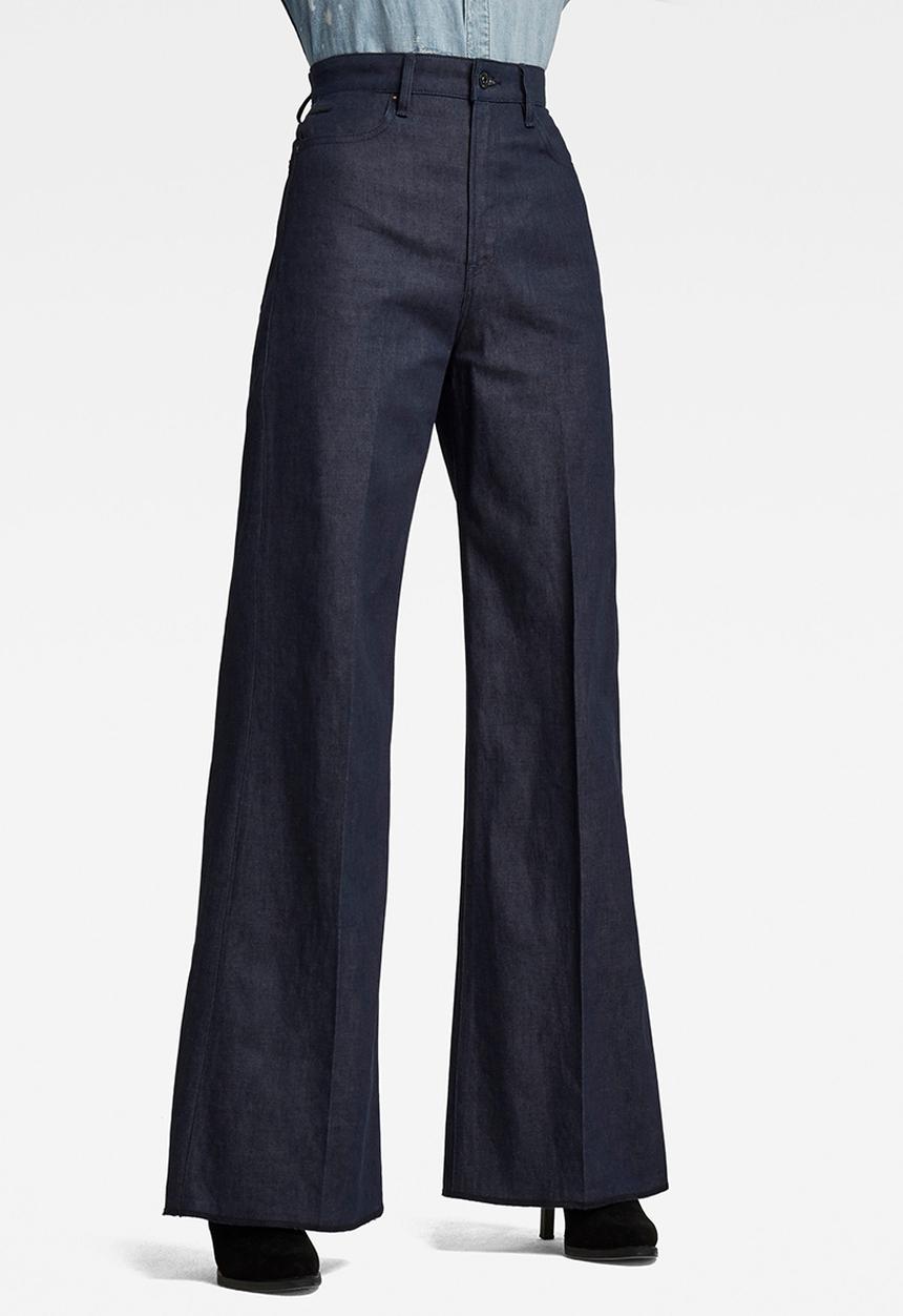 G-STAR - Deck ultra high wide leg wmn - blue