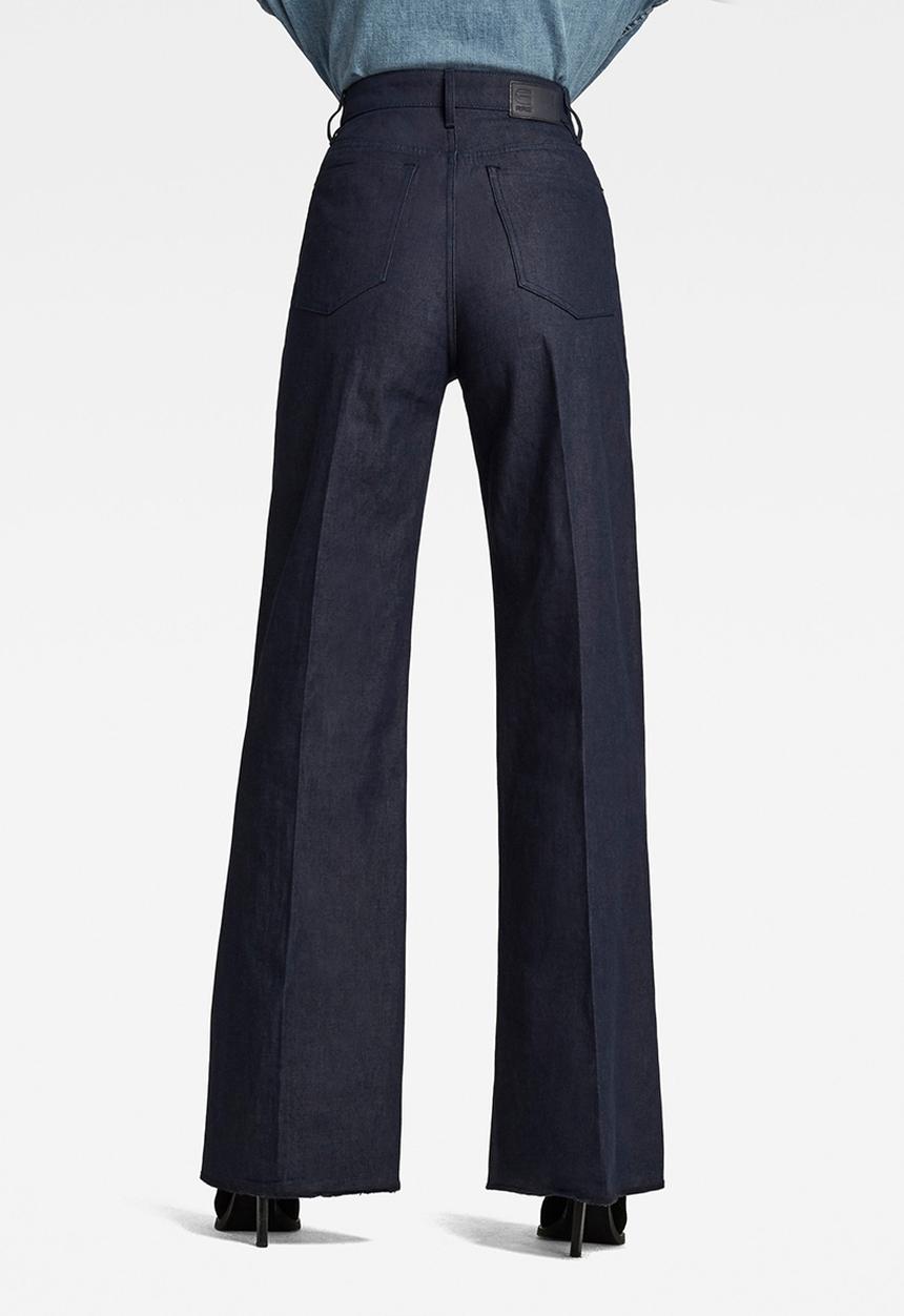 G-STAR - Deck ultra high wide leg wmn - blue