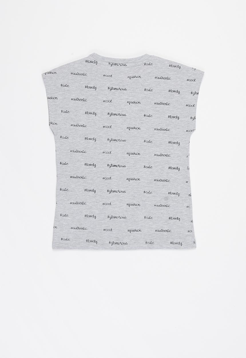 GUESS - Girls sequin detail tee - grey