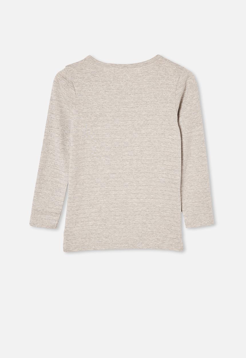 Cotton On - Jessie crew - grey marle/silver lurex stripe