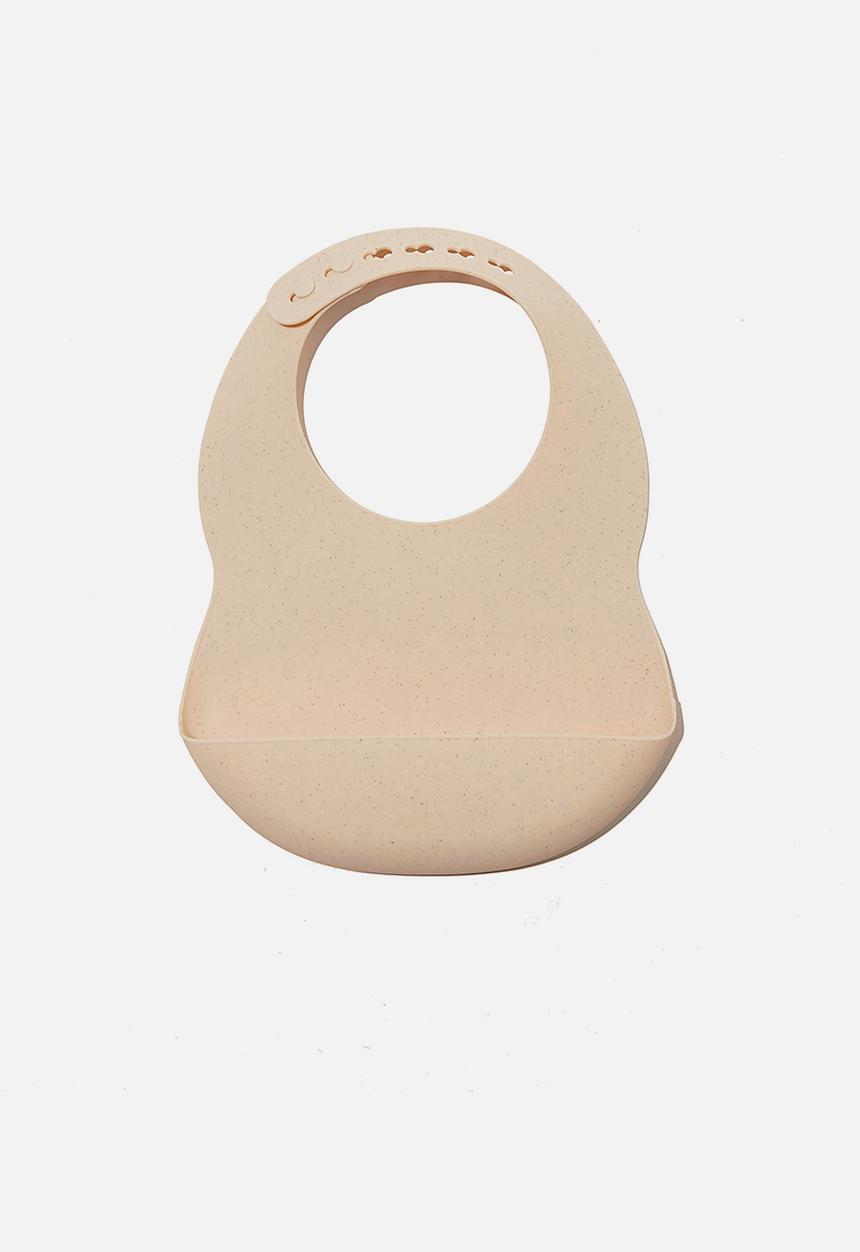 Cotton On - Silicone bib - oatmeal speckle