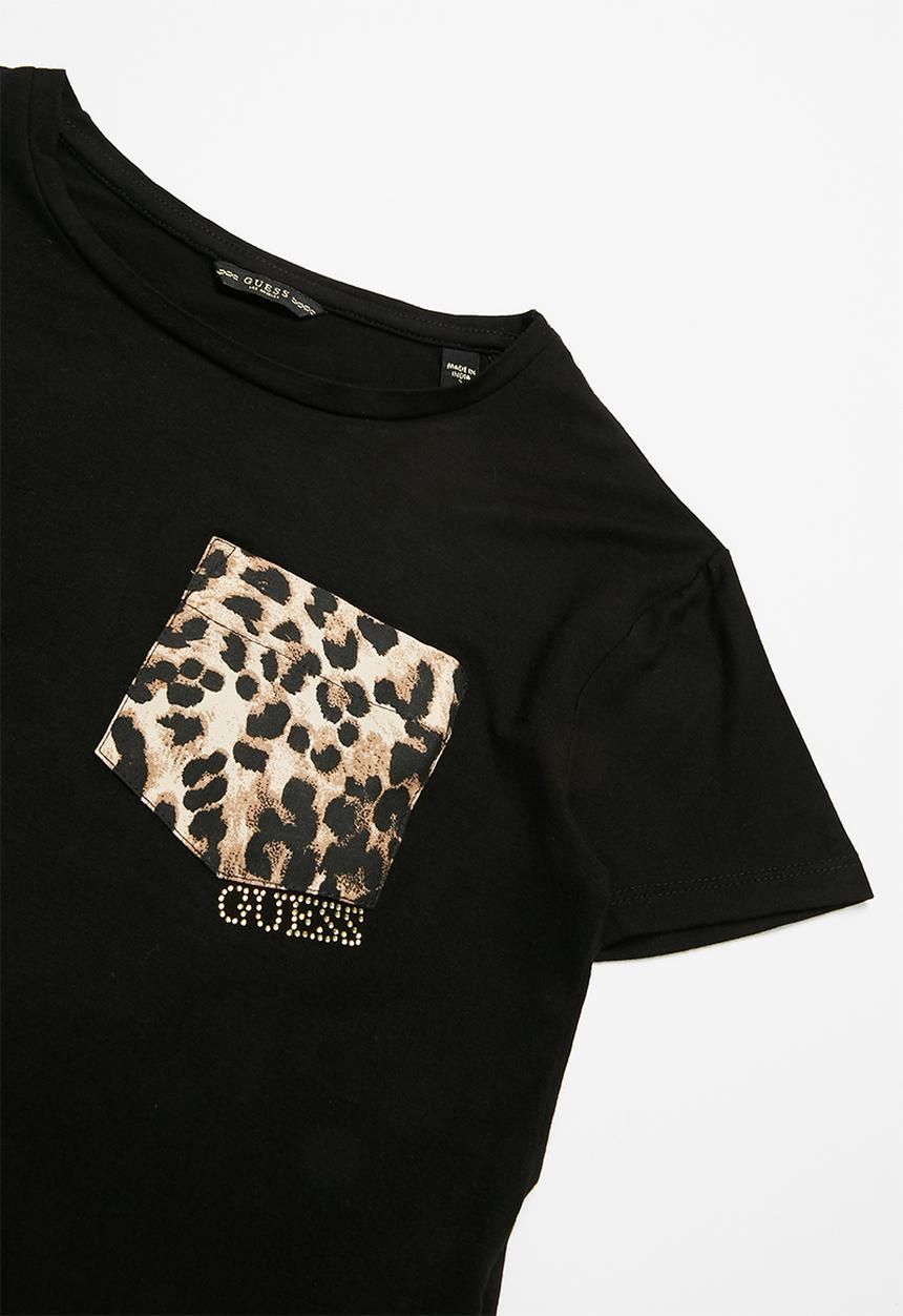 GUESS - Girls guess tee with pocket - black