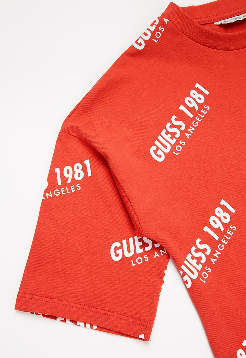 GUESS - Girls oversize short sleeve tee - red 