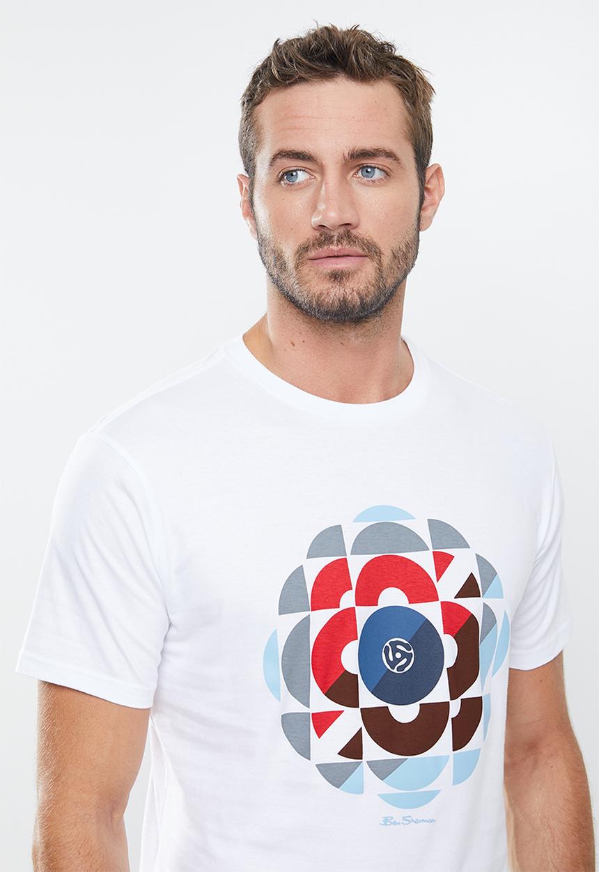 Ben Sherman - 1/4 target tee - white